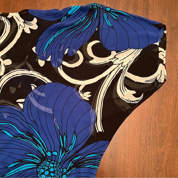 Alfani Sheer Floral Blouse With Built In Tank Underlining - Picture 2 of 8